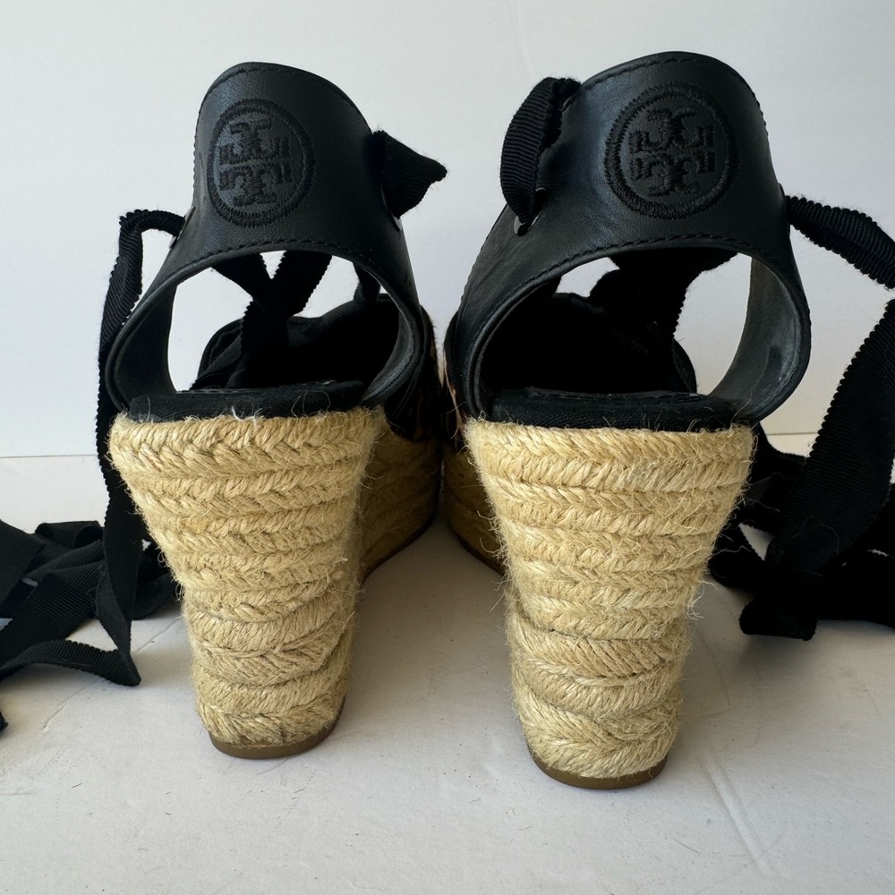Tory Burch Elisa Leopard Wedge Espadrille 7.5 - Picture 12 of 13